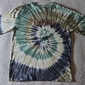 Yeah Mon Jamaica Tie Dye 100% Cotton Short Sleeve Souvenir T-shirt